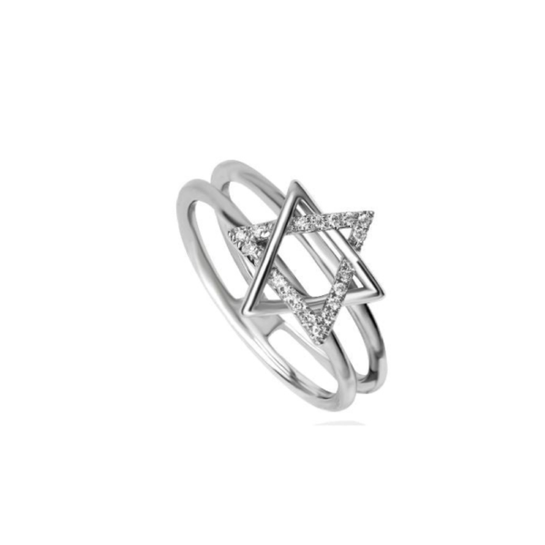 Espoir Starry Knot Ring in 9K White Gold