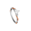 Promesse Ring in 18K White & Rose Gold