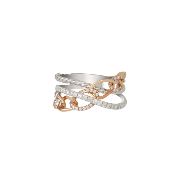 Everlasting Ring in 18K White & Rose Gold
