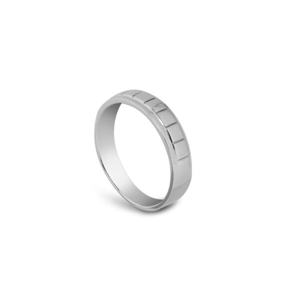Espoir Wedding Bands In 9K White Gold