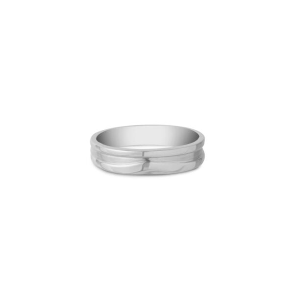 Espoir Wedding Bands In 9K White Gold