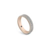 Romantic Blue Wedding Band in Dual-Tone