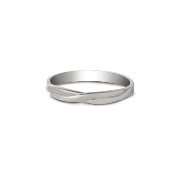 Romantic Blue Wedding Bands in Platinum