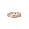 Romantic Blue Wedding Bands in Dual-Tone