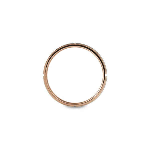 Romantic Blue Wedding Bands in Dual-Tone