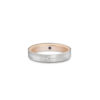 Romantic Blue Wedding Band in Dual-Tone