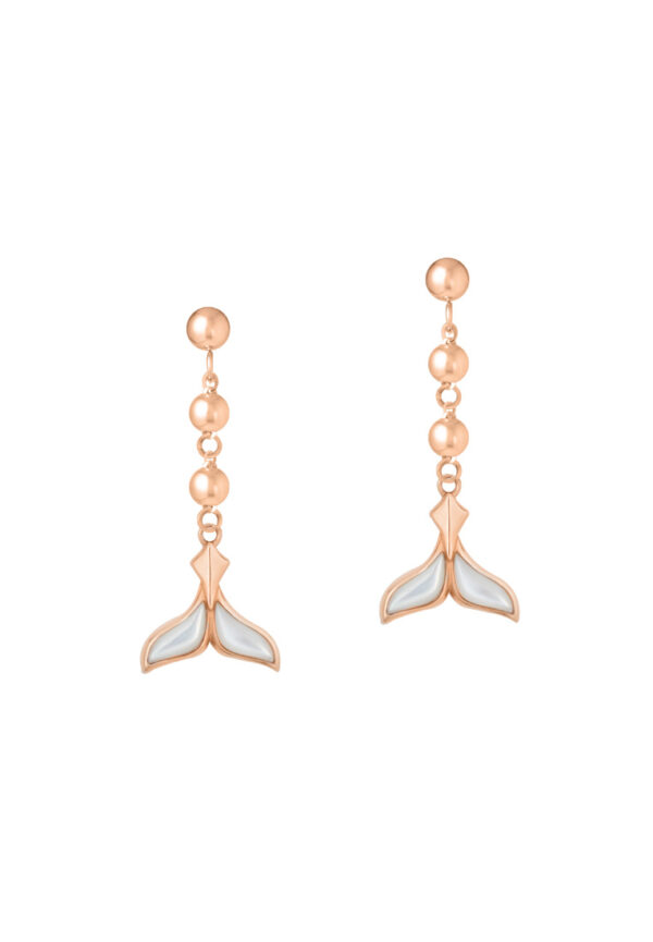 EternalTide Mermaid Earring In 18K Rose Gold