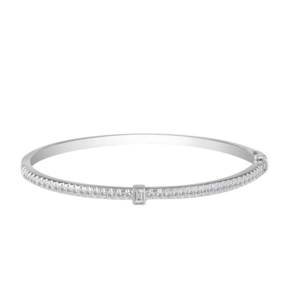 Timeless Symphony Diamond Bangle In 18K White Gold