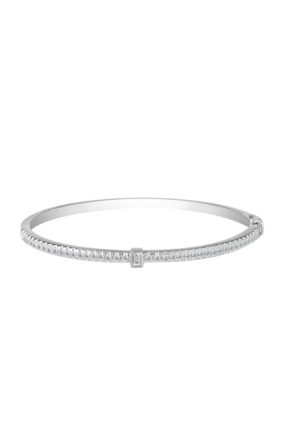 Timeless Symphony Diamond Bangle In 18K White Gold