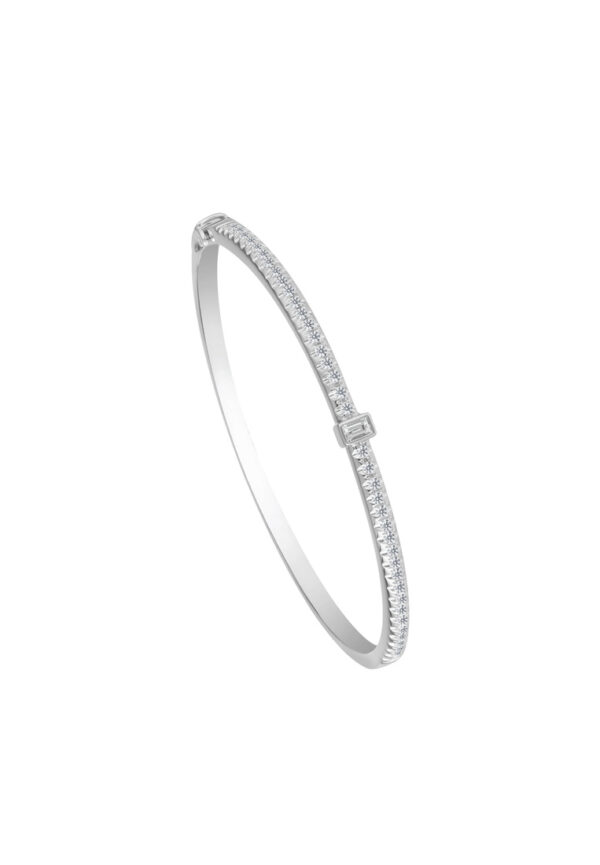 Timeless Symphony Diamond Bangle In 18K White Gold