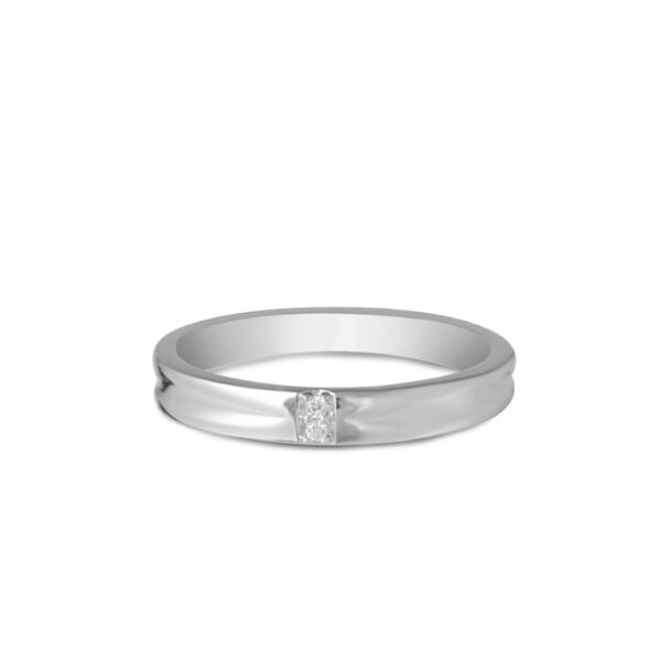 Promesse Couple Rings In 18K White Gold