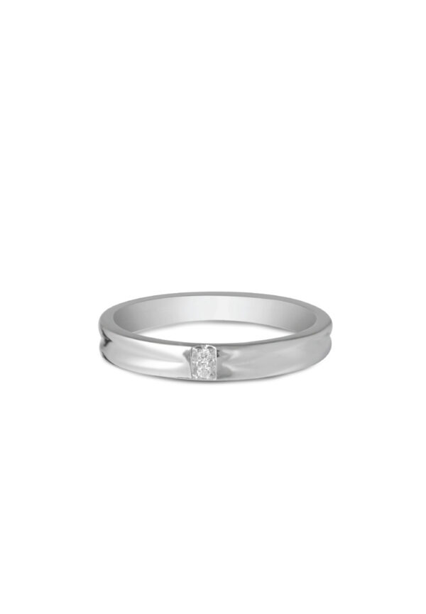 Promesse Couple Rings In 18K White Gold