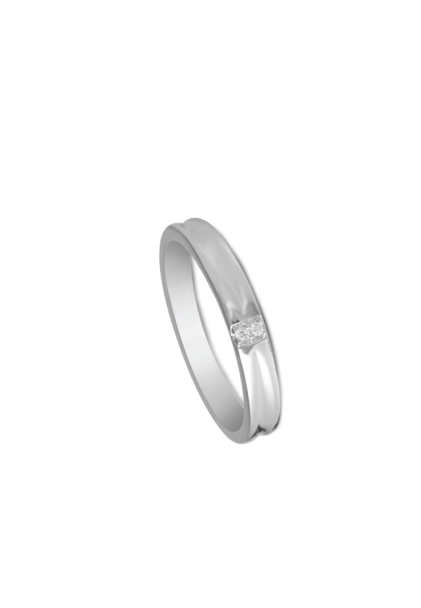 Promesse Couple Rings In 18K White Gold