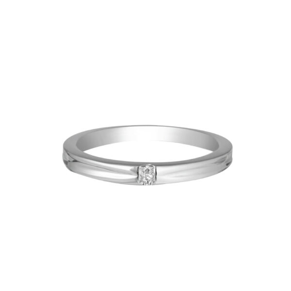 Promesse Couple Rings In 18K White Gold