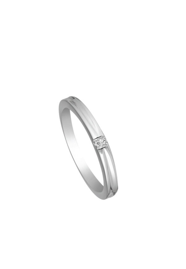 Promesse Couple Rings In 18K White Gold
