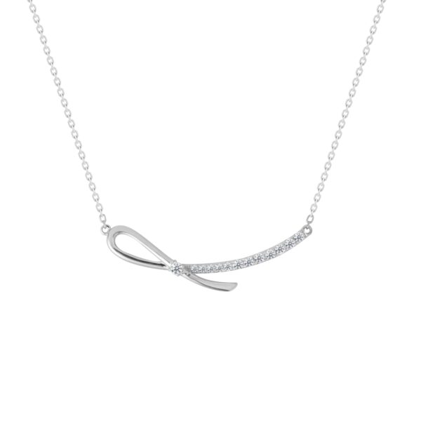Chic Radiance Necklace In 18K White Gold