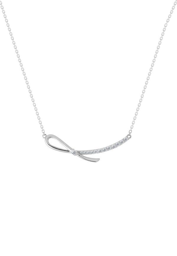 Chic Radiance Necklace In 18K White Gold