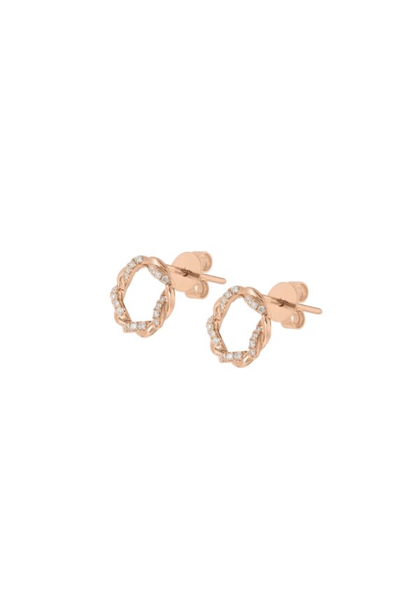 Gilded Glamour Earrings In 18K Rose Gold