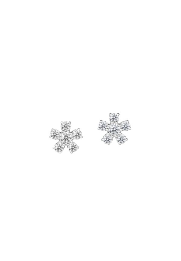 Z15 Le Lumiere FIORE Earrings In 18K White Gold