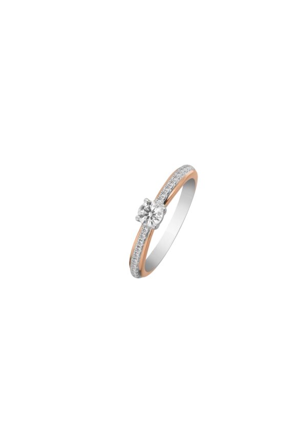 Z18 Le Lumiere Diamond Ring In 18K Dual Tone