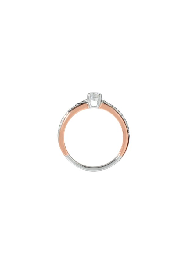 Z19 Le Lumiere Diamond Ring In 18K Dual Tone