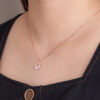 MOP Dual-Sided Circle Necklace in 18K Rose Gold