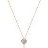 MOP Key Necklace in 18K Rose Gold
