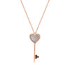 MOP Key Necklace in 18K Rose Gold