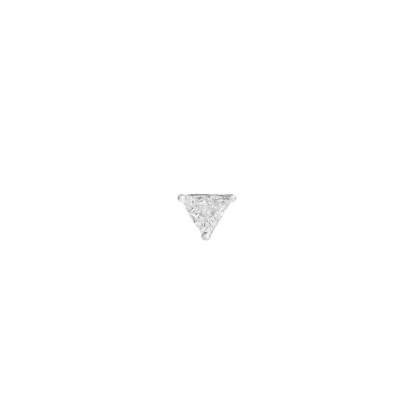 One Piece Stud Earring in 18K White Gold