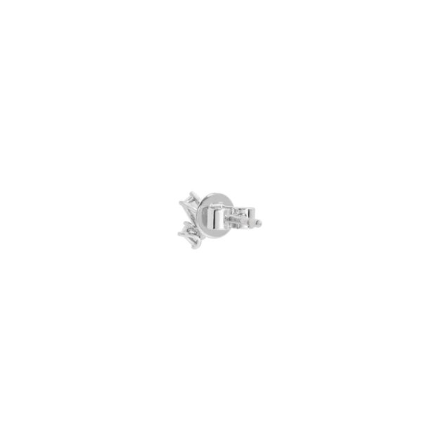 One Piece Stud Earring in 18K White Gold