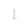One Piece Fancy Earring Part in 18K White Gold