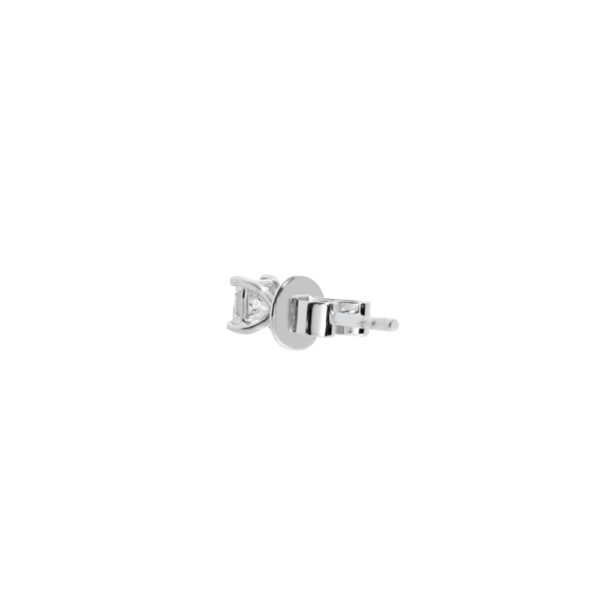 One Piece Stud Earring in 18K White Gold