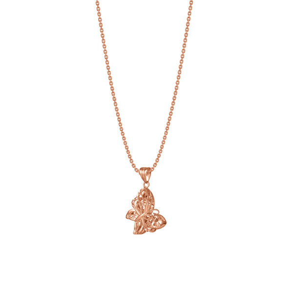 Butterfly Pendant in 18K Rose Gold