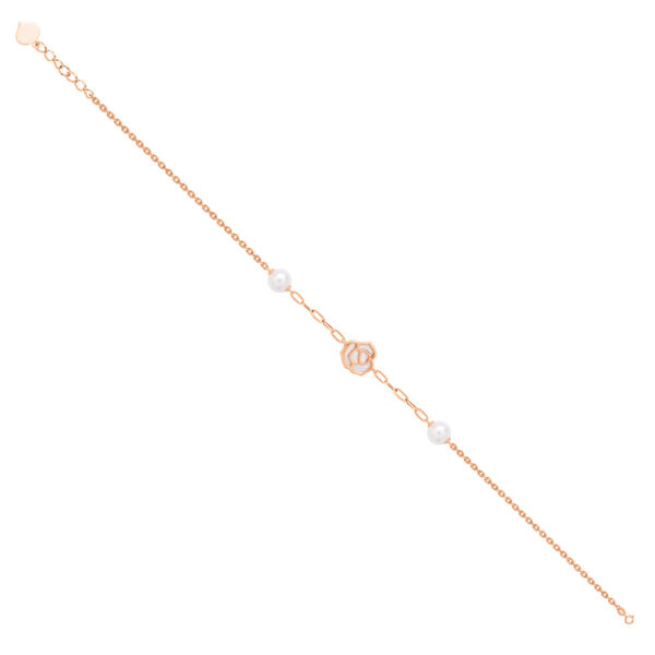 Pearl with MOP Bracelet in 18K Rose Gold