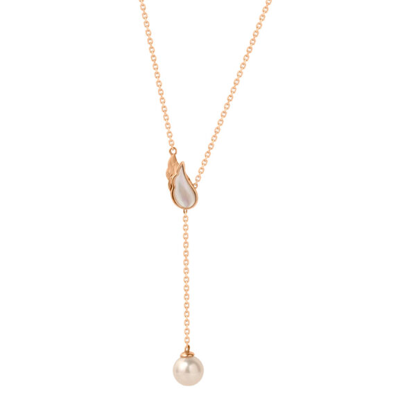 The Ethereal Pearl Necklace in 18K Rose Gold