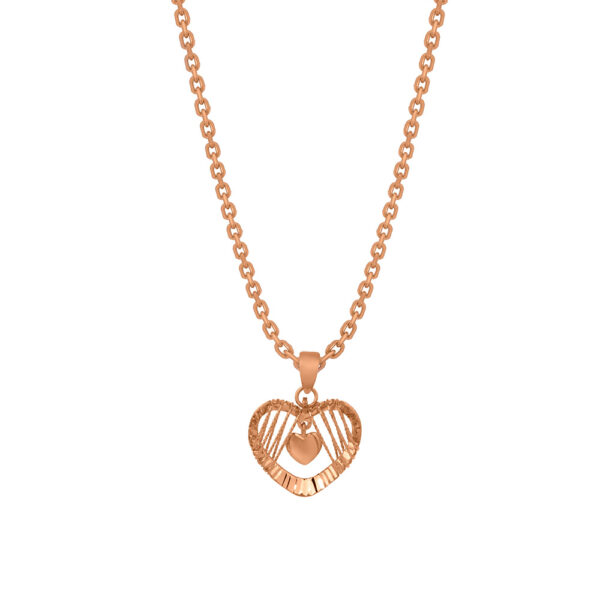 Heart Pendant in 18K Rose Gold