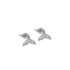 Mermaid Tails Earrings in 18K White Gold