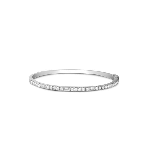Diamond Bangle in 18K White Gold
