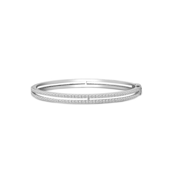 Diamond Bangle in 18K White Gold
