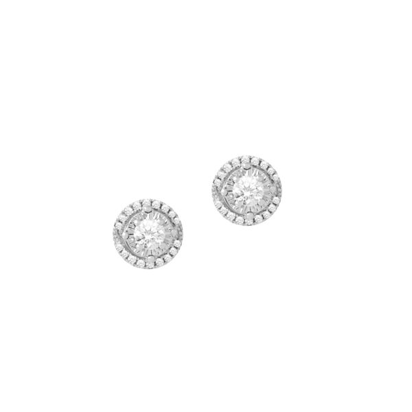 Diamond Earrings in 18K White Gold