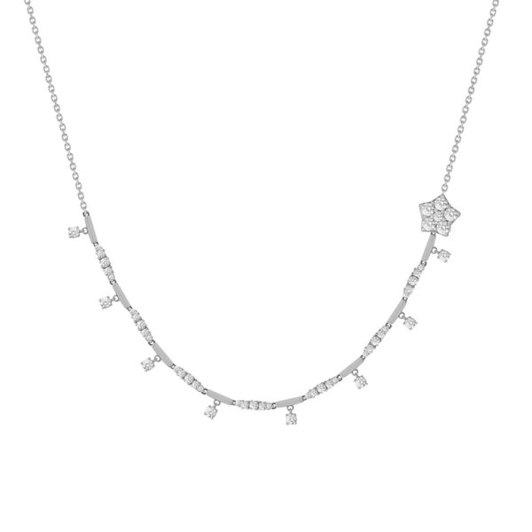 Diamond Necklace in 18K White Gold