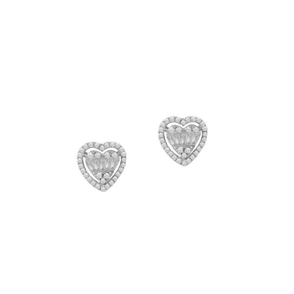Diamond Earrings in 18K White Gold