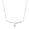 Diamond Necklace in 18K White and Rose Gold