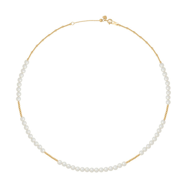 Pearl Necklace in 18K Yellow Gold