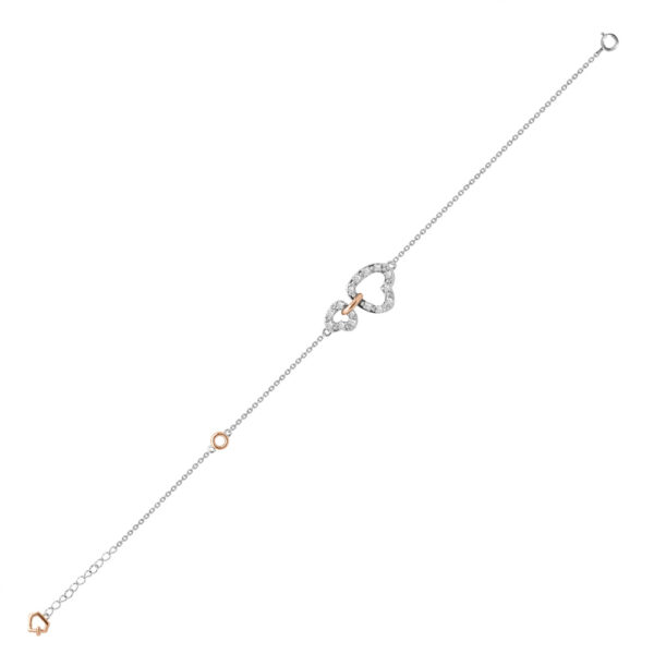 Diamond Bracelet in 18K White and Rose Gold