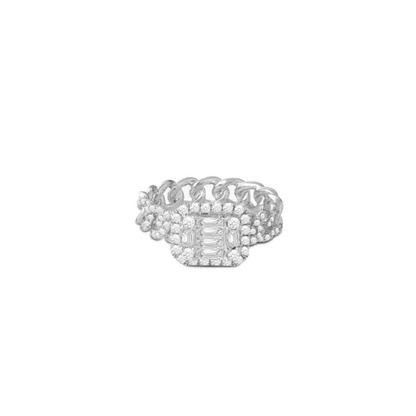 Diamond Ring in 18K White Gold