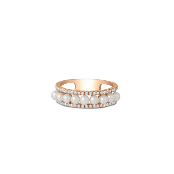 Pearl Ring in 18K Rose Gold
