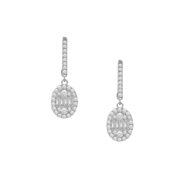 Diamond Earrings in 18K White Gold