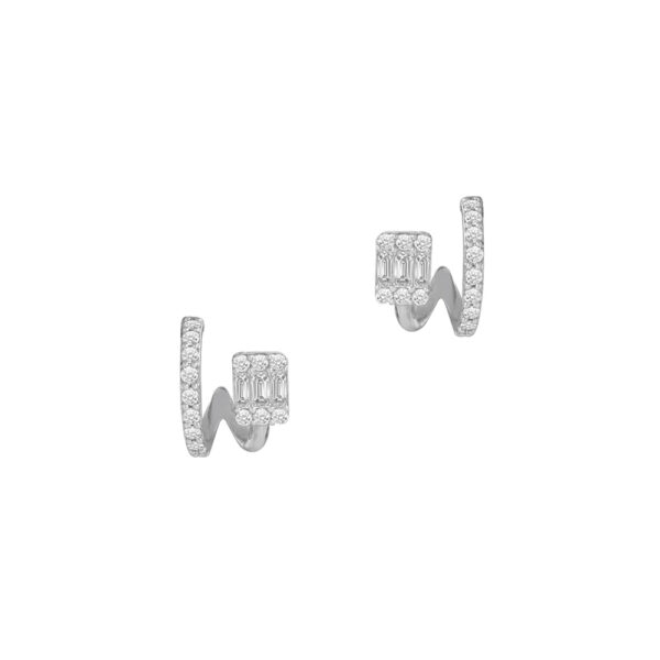 Diamond Earrings in 18K White Gold