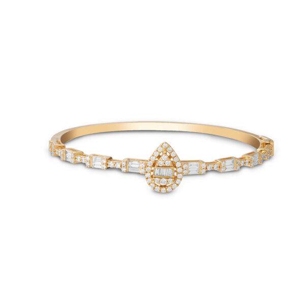 Droplet Diamond Bangle in 18K Yellow Gold